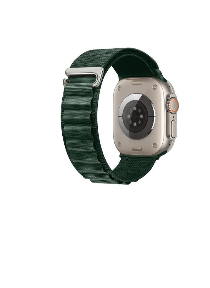 Generic - Alpine loop strap for Apple watch band Ultra 49mm 44mm 45mm 42mm nylon bracelet iWatch series 7 6 5 4 se 8_Green - Image 1
