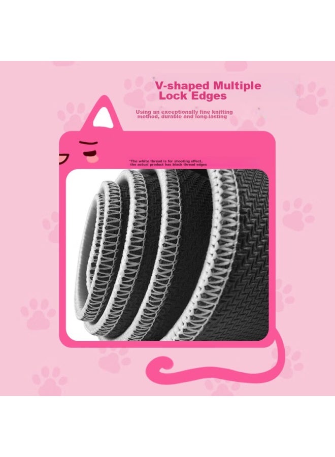Lesailes Feidun Lesailes Cat-shaped Pink Gaming Mouse Pad, Extra Large Computer Keyboard Desk Mat, Cute And Easy To Clean, 800*300*3mm - Image 2