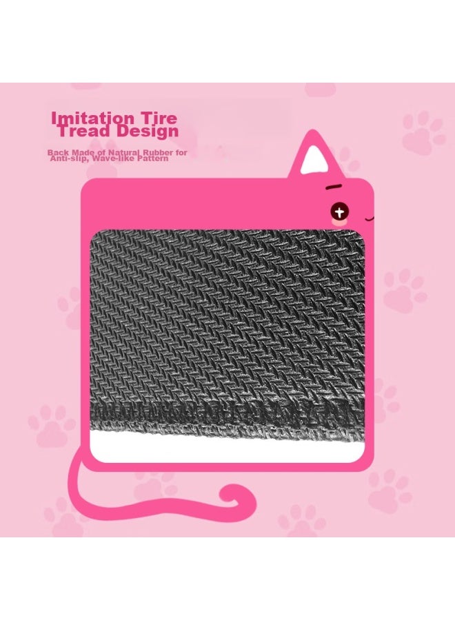 Lesailes Feidun Lesailes Cat-shaped Pink Gaming Mouse Pad, Extra Large Computer Keyboard Desk Mat, Cute And Easy To Clean, 800*300*3mm - Image 5