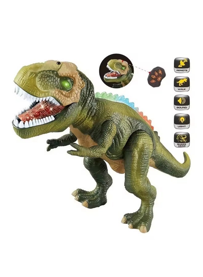 TOTOJOY 41cm Large Remote Control Dinosaur Toy for Kids – Hands-on Play Electric RC Walking Roaring T-Rex Robot with Lights, Sounds, Dancing Motion, 4-Channel Infrared Controller, Realistic Simulation Dinosaur Figure, Electronic Animal Screen-Free Toys for Boys & Girls Ages 5+ - Image 2