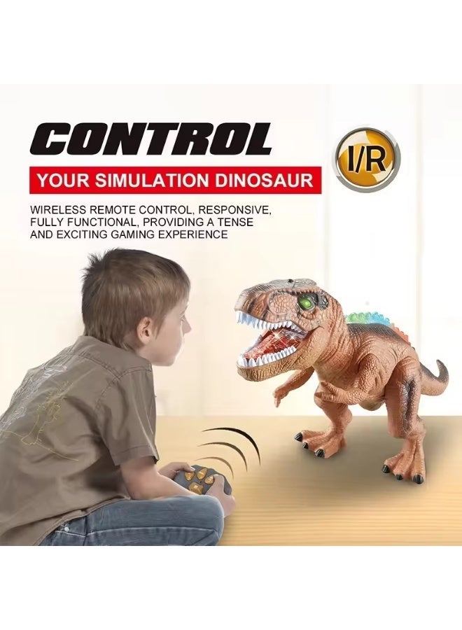 TOTOJOY 41cm Large Remote Control Dinosaur Toy for Kids – Hands-on Play Electric RC Walking Roaring T-Rex Robot with Lights, Sounds, Dancing Motion, 4-Channel Infrared Controller, Realistic Simulation Dinosaur Figure, Electronic Animal Screen-Free Toys for Boys & Girls Ages 5+ - Image 4