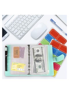 KASTWAVE Budget Binder Budget Binder with Zipper Envelopes 14Pcs Pockets A6 with Leather Binder Cover  - Image 2