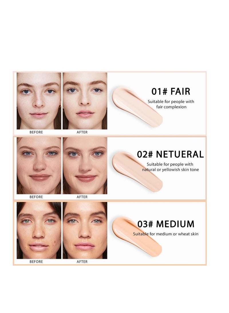 Concealer Stick Pen Pencil, 3Pcs Eye Bags Color Corrector Liquid, Sided Concealer Pencil, for Dark Circles Spot Eye Bags Blackheads for Men and Women - Image 2