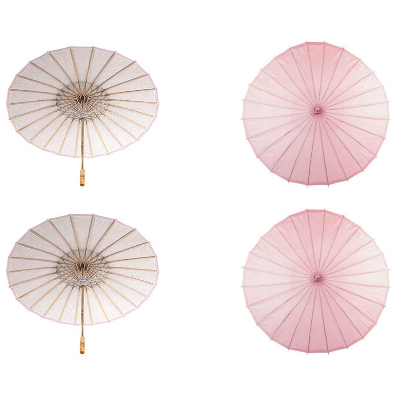 Koyal Wholesale Koyal Wholesale 32 Mauve Paper Parasol Umbrella 4 Pack Large Paper Umbrella Bulk Paper Parasol Wedding Umbrellas Mauve Parasol Umbrella Bridal Party Decor Photo Props Sun Parasols for Shade 