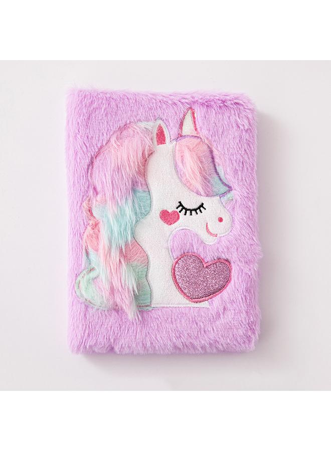 Bluejw Cross-border Hot-selling Unicorn Plush Notebook A5 Cute Macaron Girl's Heart Journal Student Hand Book - Image 1