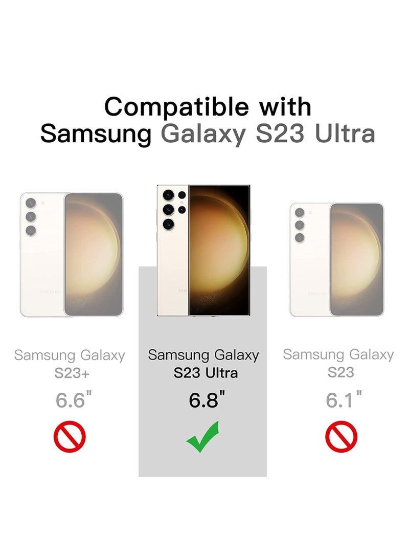 DUSALA Case for Samsung Galaxy S23 Ultra 5G 6.8 Inch Non Yellowing Shockproof Bumper Protective Phone Cover Anti-Scratch Hard PC Back (Clear) - Image 2