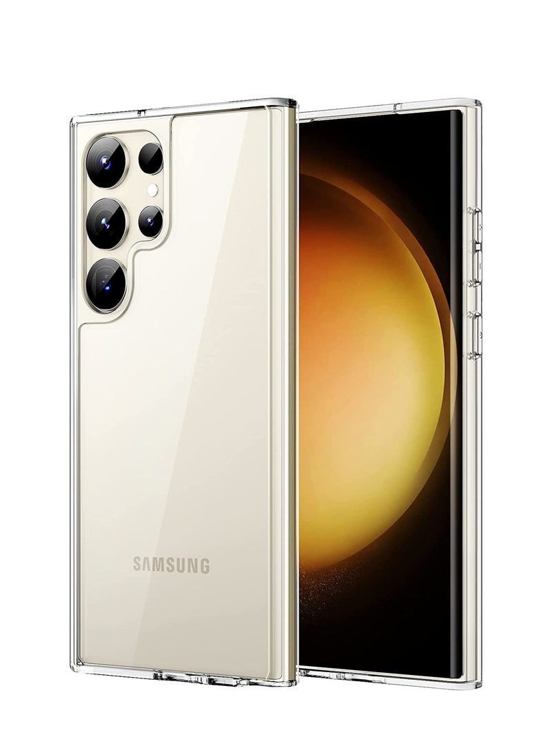 DUSALA Case for Samsung Galaxy S23 Ultra 5G 6.8 Inch Non Yellowing Shockproof Bumper Protective Phone Cover Anti-Scratch Hard PC Back (Clear) - Image 1