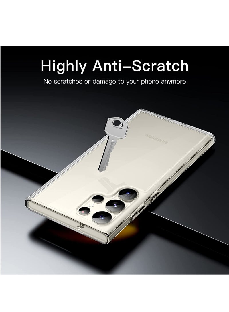 DUSALA Case for Samsung Galaxy S23 Ultra 5G 6.8 Inch Non Yellowing Shockproof Bumper Protective Phone Cover Anti-Scratch Hard PC Back (Clear) - Image 4