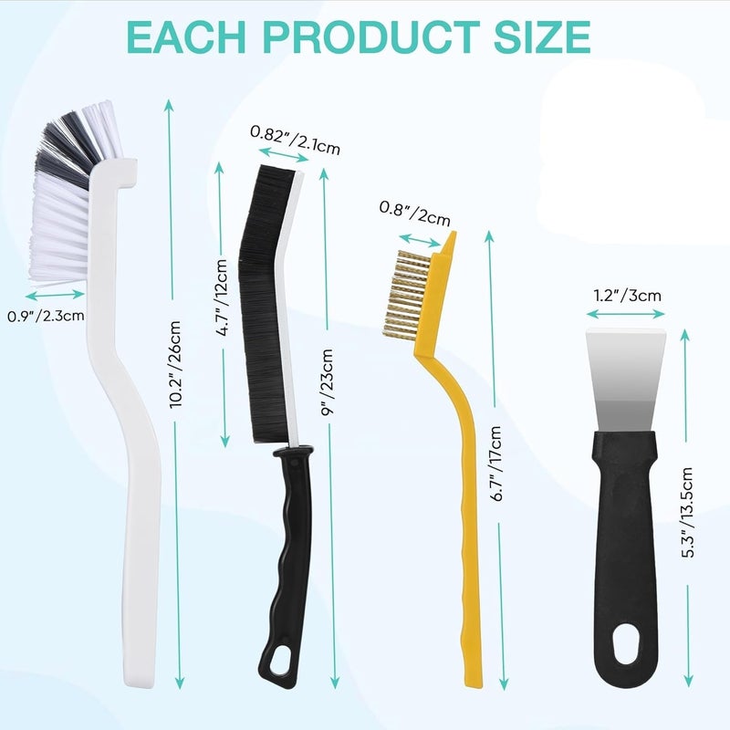 TCCO ENTERPRISE Cleaning Brush Set - Hard Bristle Crevice Cleaning Brush, Multifunctional Gap Scrub Brush, Home Essentials, Bathroom Cleaner Tools for Household Use, Kitchen, Window, Faucets, Toilet, Grout (11) - Image 2