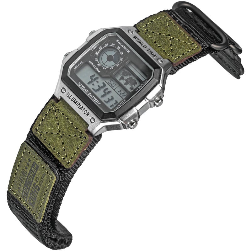 HEMSUT 18mm Tactical Nylon Strap for Casio Watches Quick Release Military Style ShockResistant Band Compatible with AE1200 DWH5600 F91W A168W More - Image 2