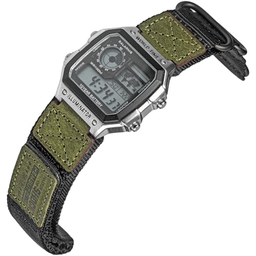 HEMSUT 18mm Tactical Nylon Strap for Casio Watches Quick Release Military Style ShockResistant Band Compatible with AE1200 DWH5600 F91W A168W More - Image 1