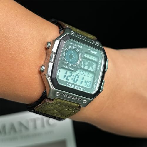 HEMSUT 18mm Tactical Nylon Strap for Casio Watches Quick Release Military Style ShockResistant Band Compatible with AE1200 DWH5600 F91W A168W More - Image 3