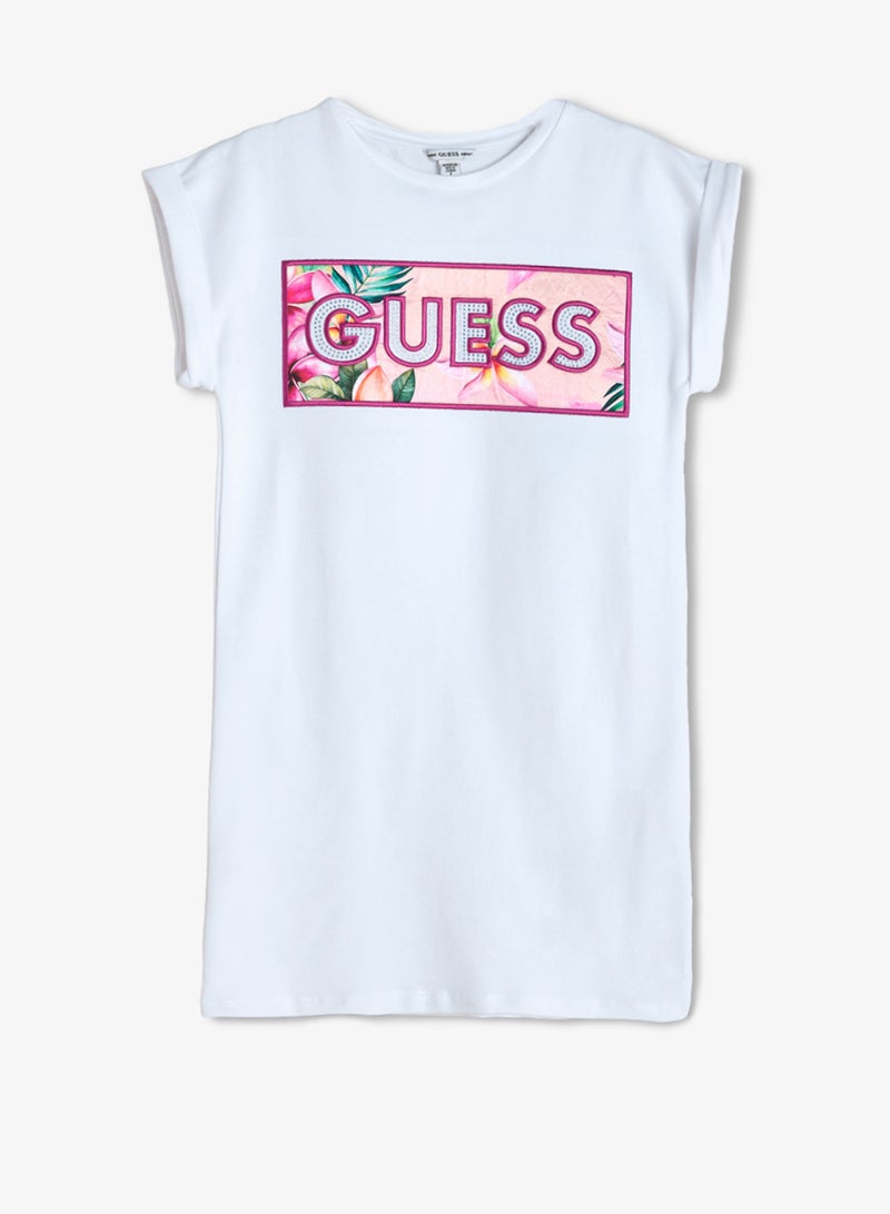 GUESS Youth Graphic Sleeveless Mini Dress - Image 1
