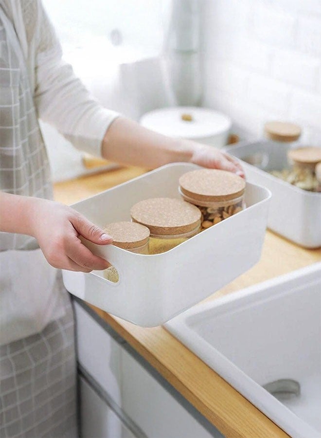 ليدين صندوق تخزين صغير، منظم خزانة سلة تخزين متين، عبوة من 8 قطع - Image 3