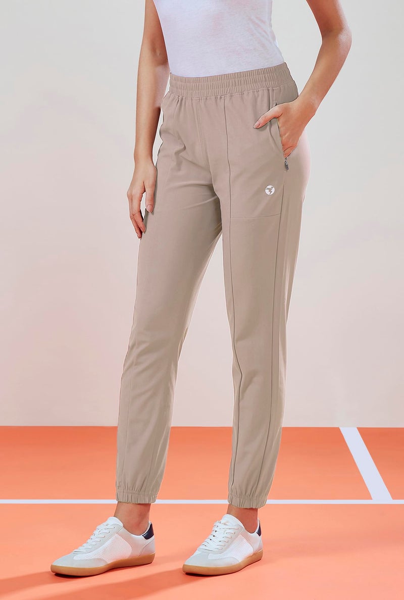 TECHNOSPORT Women's Regular Fit Jogger for Gym, Workout & Sports - (WPW135KHI_Khaki_M) - Image 3