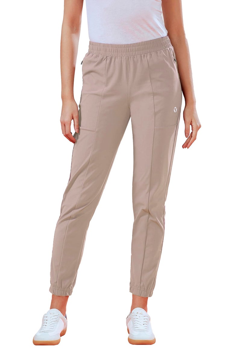 TECHNOSPORT Women's Regular Fit Jogger for Gym, Workout & Sports - (WPW135KHI_Khaki_M) - Image 1