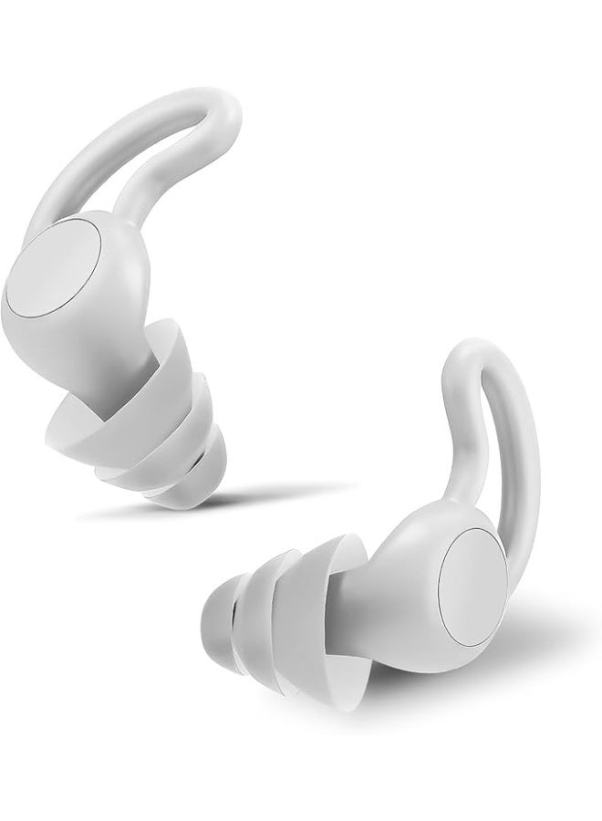 سدادات أذن لتقليل الضوضاء، NRR 40 ديسيبل، سدادات أذن سيليكونية مريحة للغاية وقابلة لإعادة الاستخدام للنوم، الشخير، السباحة، الدراسة، الحفلات الموسيقية، إلغاء الضوضاء وحماية السمع باللون الرمادي - Image 1