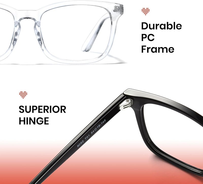 Cyxus Blue Light Glasses for Men Women Reduce Eye Strain UV Blocking for Computer Screen 8082 - Image 5