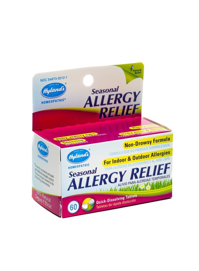 Hyland's Allergy Pills by Hyland's, Non Drowsy Seasonal Allergy Relief, Safe and Natural for Indoor & Outdoor Allergies, 60 Quick Dissolving Tablets - Image 3