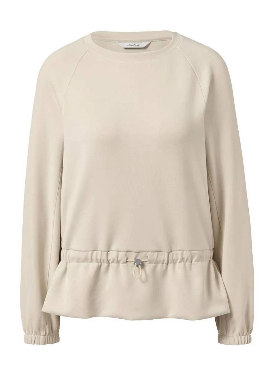 Tchibo - Women Round Neck Long Sleeves Drawstring Mid Sweatshirt, Sand - Image 1