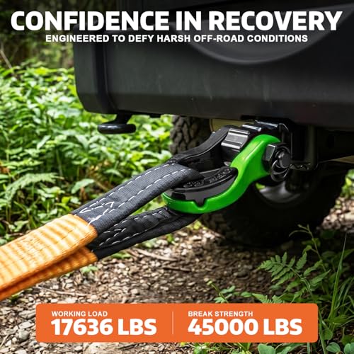 AUTOBOTS Tigertooth D Ring Shackles 45,000lb Break Strength, 3/4”Shackle D Rings Heavy Duty with 7/8 Pin for Tow Strap Winch Offroad Vehicle Recovery Accessories Green - Image 3