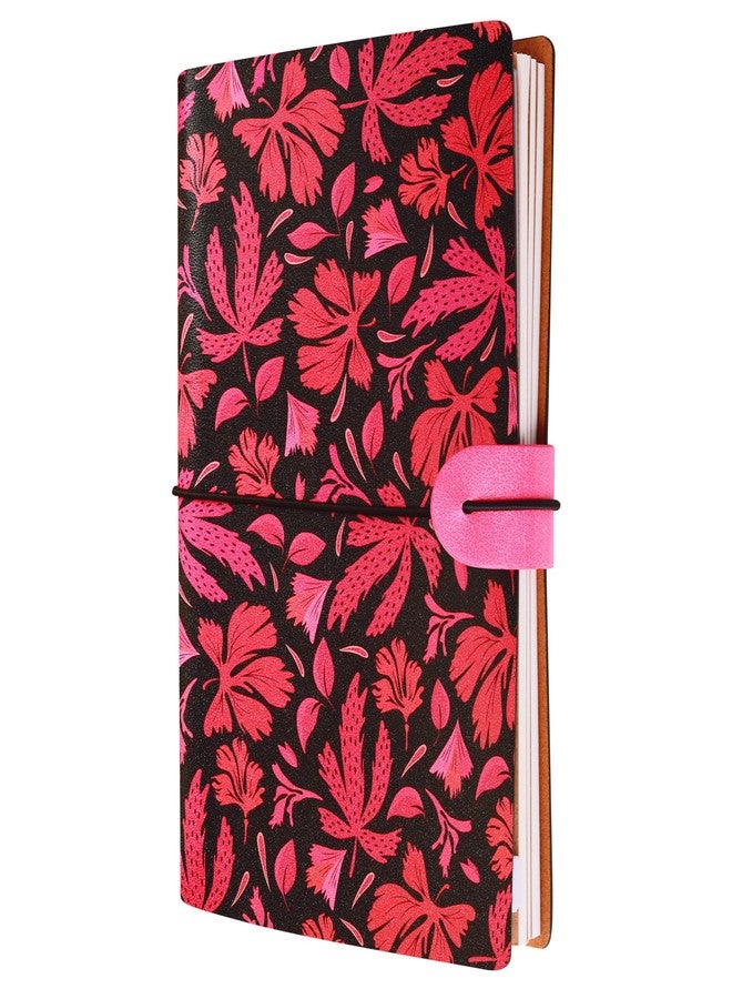 DOODLE Travel Diary Journal with PU Leather Cover | Travel Book for Memories | Includes Zipper Pouch, Card Holder, 2 Ruled & 1 Blank Notebook | Perfect Travel Gifts | A5, 192 Pages - Blush Forest - Image 1