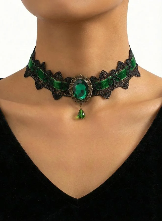 تايك تو Lace Choker Necklace
