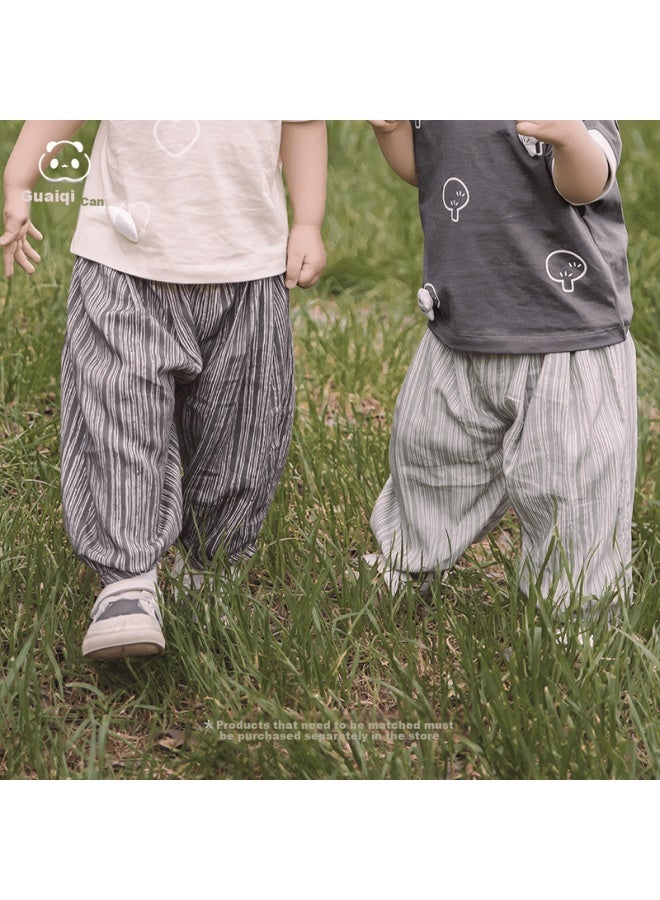 Good bear Guaiqixiong Summer Lightweight Baby Casual Pants Breathable Infant Harem Pants Korean Style Children's Outdoor Trousers Summer Wear - Image 1