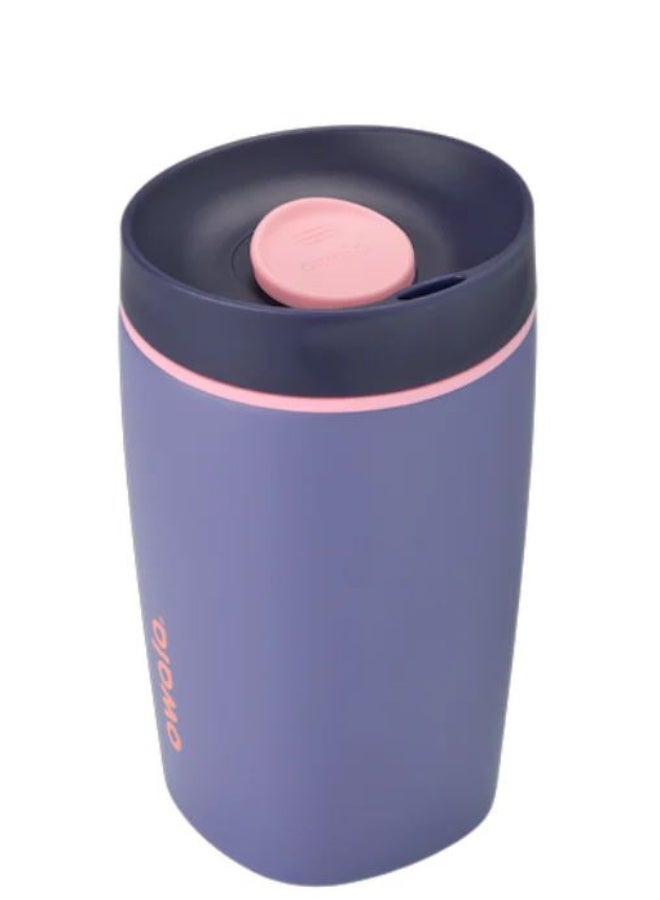 ملساء انزلاقي عازل للقهوة الفولاذية غير القابلة للصدأ، كوب قهوة مثلج قابل لإعادة الاستخدام، كوب سفر للقهوة الساخنة، BPA Free 12 أونصة - Image 1