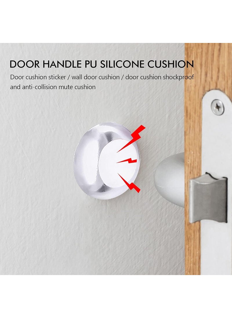 Dodhar Dodhar 6 PCS Soft Close Door Stopper Wall Protector Quiet Shock Absorbent Gel Door Stops Adhesive Bumper Cushion Protector Wall Shield Silencer for Door Handle Knob Furniture Quiet Shock Absorben  - Image 2