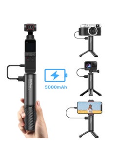 BG-4 Mini Tripod with 5000mAh Power Bank Hand Grip Portable Monopod 1/4 Screw for GoPro Camera Phone Holder