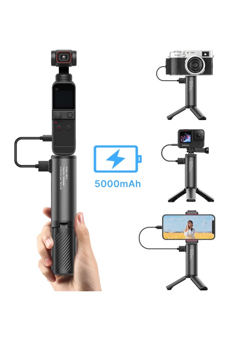 Ulanzi - BG-4 Mini Tripod with 5000mAh Power Bank Hand Grip Portable Monopod 1/4 Screw for GoPro Camera Phone Holder - Image 1