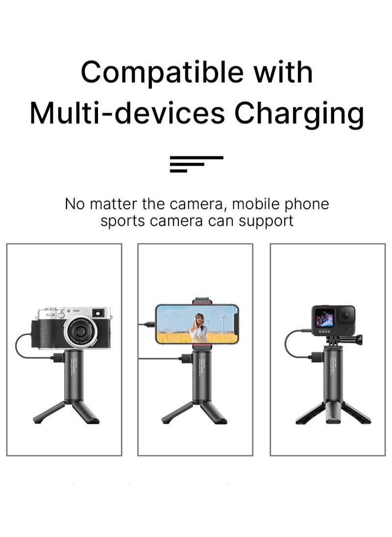 Ulanzi - BG-4 Mini Tripod with 5000mAh Power Bank Hand Grip Portable Monopod 1/4 Screw for GoPro Camera Phone Holder - Image 1