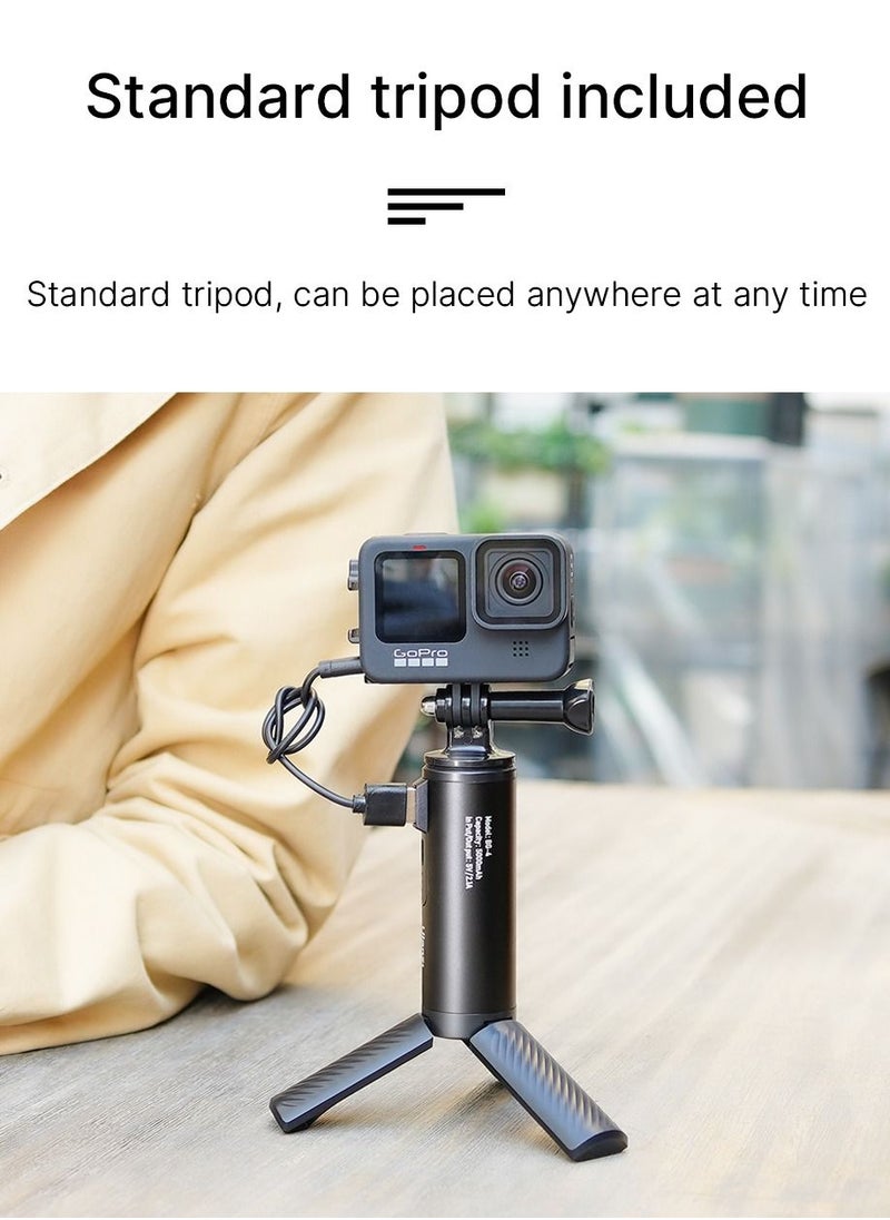 Ulanzi - BG-4 Mini Tripod with 5000mAh Power Bank Hand Grip Portable Monopod 1/4 Screw for GoPro Camera Phone Holder - Image 1