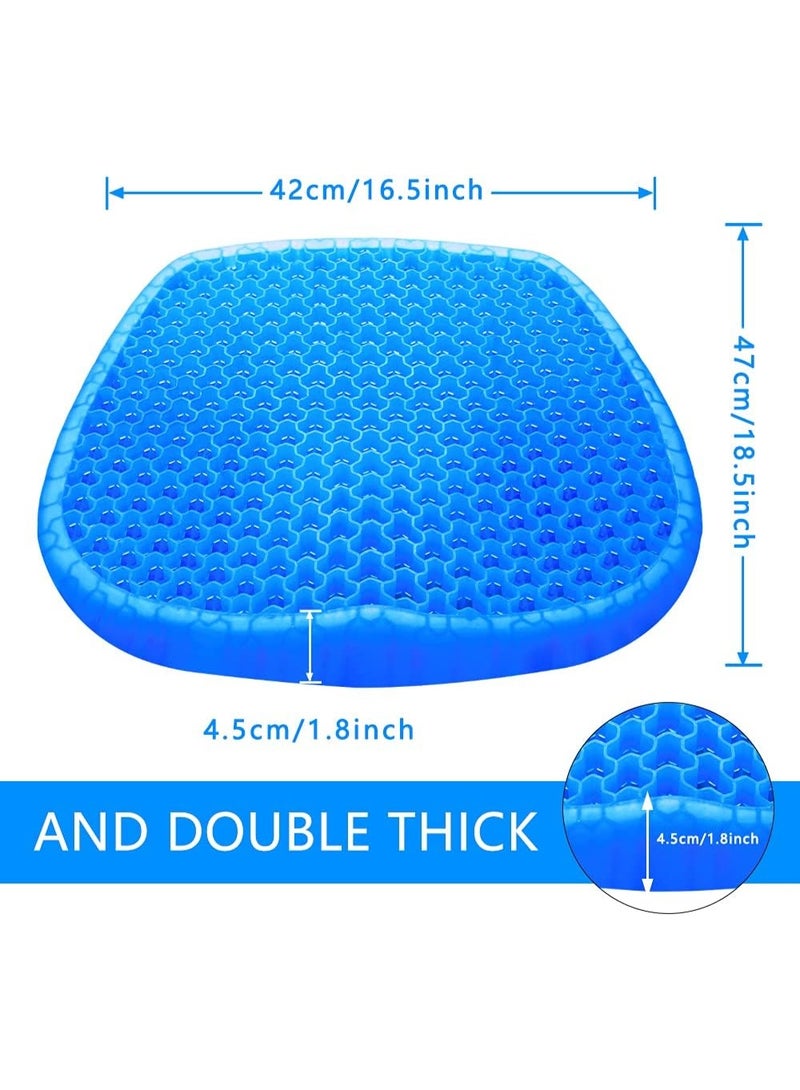 Double Thick Gel Seat Cushion Breathable Cooling Chair Pad for Office Car Home Wheelchair Pressure Relief Comfortable Sitting Support Large Size - Image 5