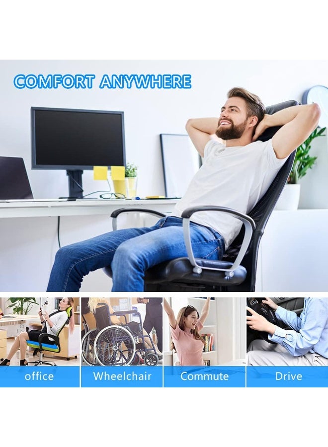 Double Thick Gel Seat Cushion Breathable Cooling Chair Pad for Office Car Home Wheelchair Pressure Relief Comfortable Sitting Support Large Size - Image 2