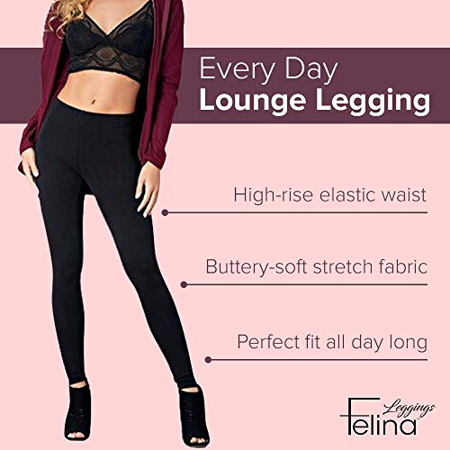 Felina Velvety Super Soft Lightweight Style 2801 Leggings 2-Pack - for Women - Yoga Pants, Workout Clothes (Warm Desert, Medium) - Image 2