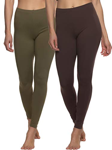 Felina Velvety Super Soft Lightweight Style 2801 Leggings 2-Pack - for Women - Yoga Pants, Workout Clothes (Warm Desert, Medium) - Image 5