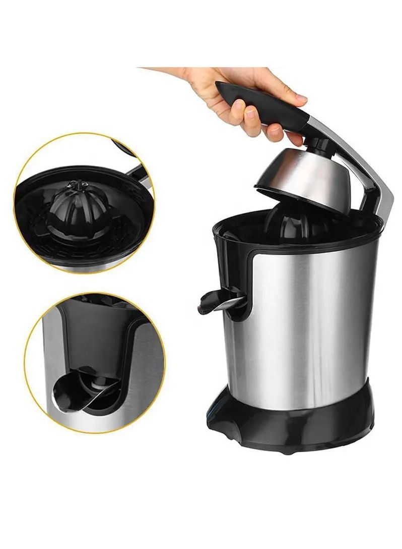 Nova Electric Citrus Juicer Squeezer, for Orange, Lemon, Grapefruit, Stainless Steel Power Soft Grip Handle and Cone Lid for Easy Use - Image 4