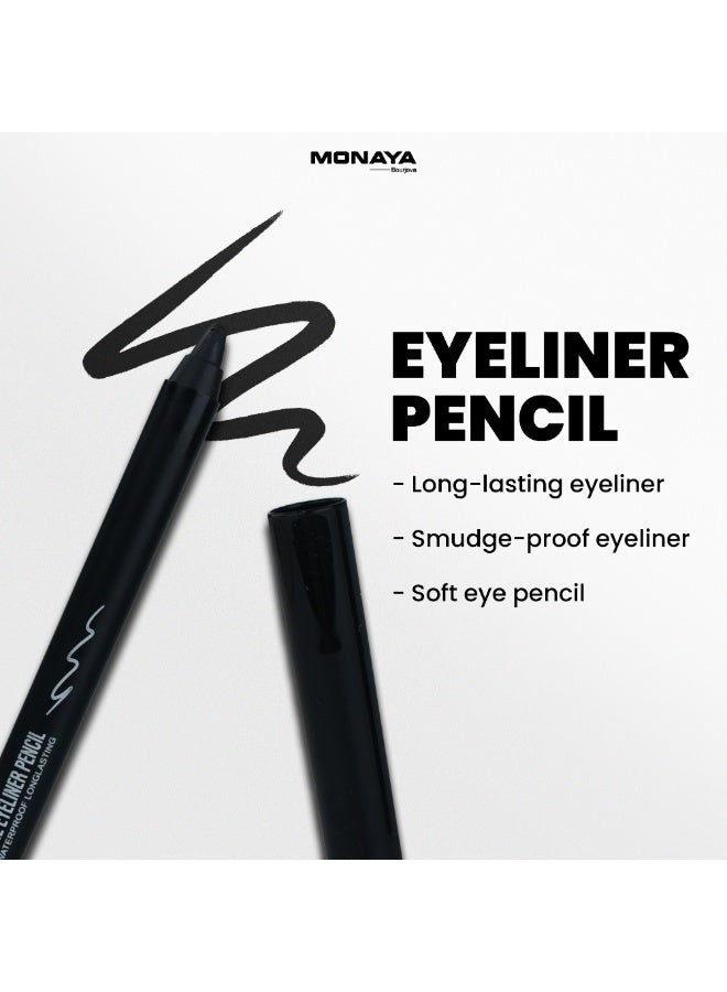 مونايا E001 كُحل آيلاينر قلم – ناعم جدًا، ثابت لفترة طويلة، ما بيلطّخش، لتحديد قوي وراحة طول اليوم (أسود) - Image 3