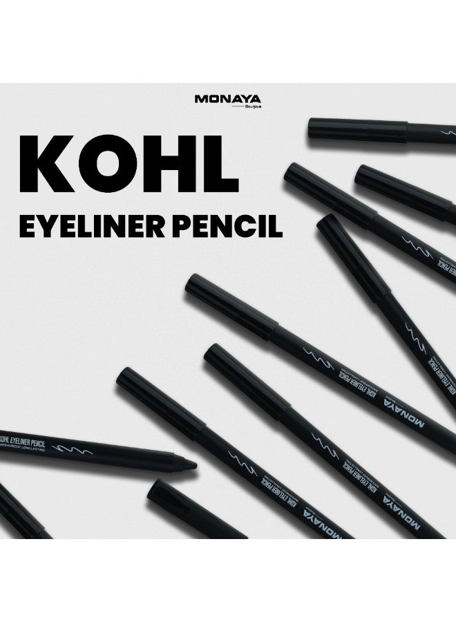 مونايا E001 كُحل آيلاينر قلم – ناعم جدًا، ثابت لفترة طويلة، ما بيلطّخش، لتحديد قوي وراحة طول اليوم (أسود) - Image 2