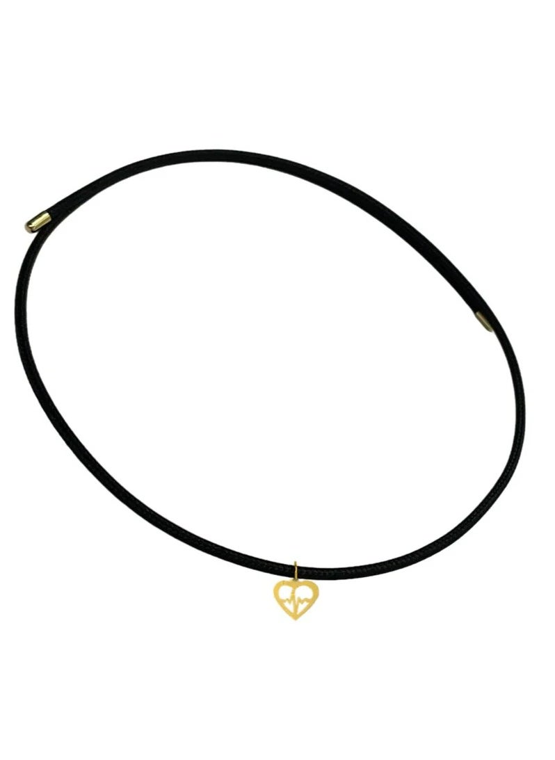 JEWELIVERY - JEWELIVERY Elegant 18KT Gold Choker Necklace, Heart Design with Shiny Gold Pendant, Perfect for Casual and Formal Occasions, Stylish Jewelry for Women - Image 1