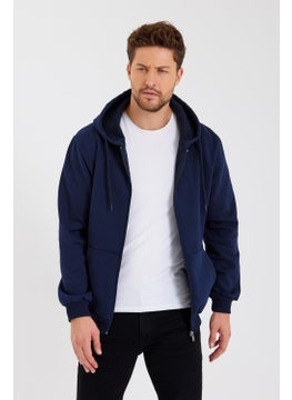 mmetalic Metalic Claret Red Kangaroo Pocket Hooded Zippered Cotton Inside Men's Sweatshirt  - Image 2