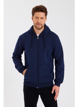 mmetalic Metalic Claret Red Kangaroo Pocket Hooded Zippered Cotton Inside Men's Sweatshirt  - Image 5