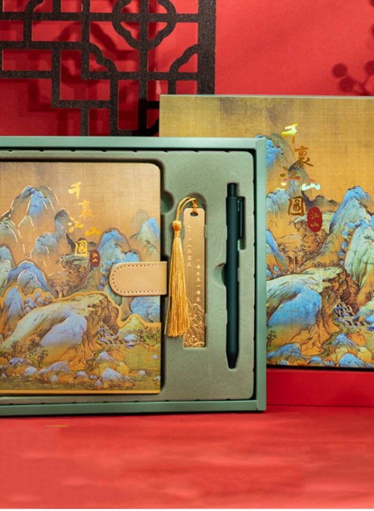 Chinese style Qianli Jiangshan Handbook Set Gift Box Student Notebook High Beauty Birthday Gift - Image 1