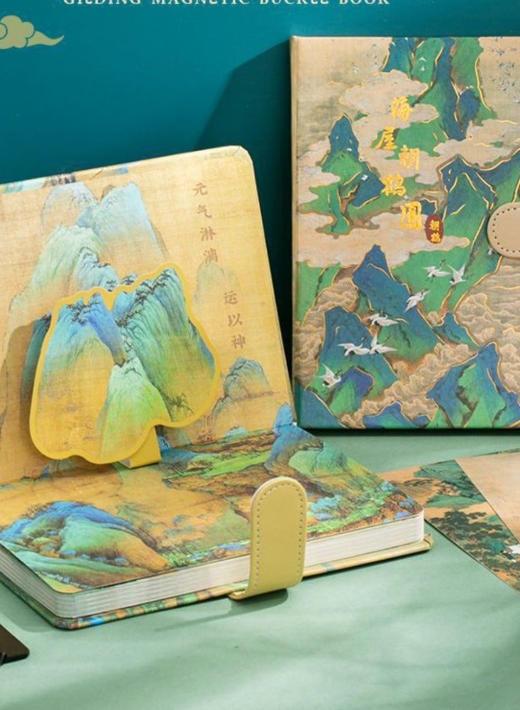 Chinese style Qianli Jiangshan Handbook Set Gift Box Student Notebook High Beauty Birthday Gift - Image 2