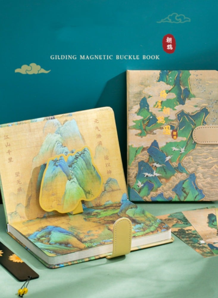 Chinese style Qianli Jiangshan Handbook Set Gift Box Student Notebook High Beauty Birthday Gift - Image 5