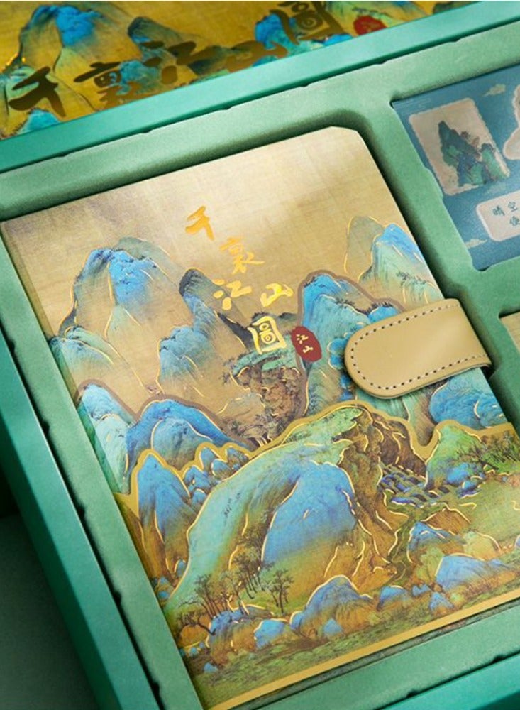 Chinese style Qianli Jiangshan Handbook Set Gift Box Student Notebook High Beauty Birthday Gift - Image 4