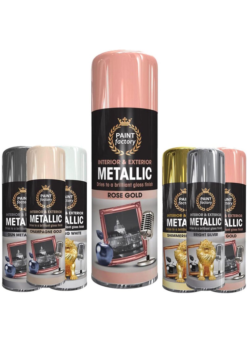 مصنع الطلاء دهان بخاخ معدني من مصنع الطلاء – اللون الذهبي الوردي ٤٠٠ مل - Image 2