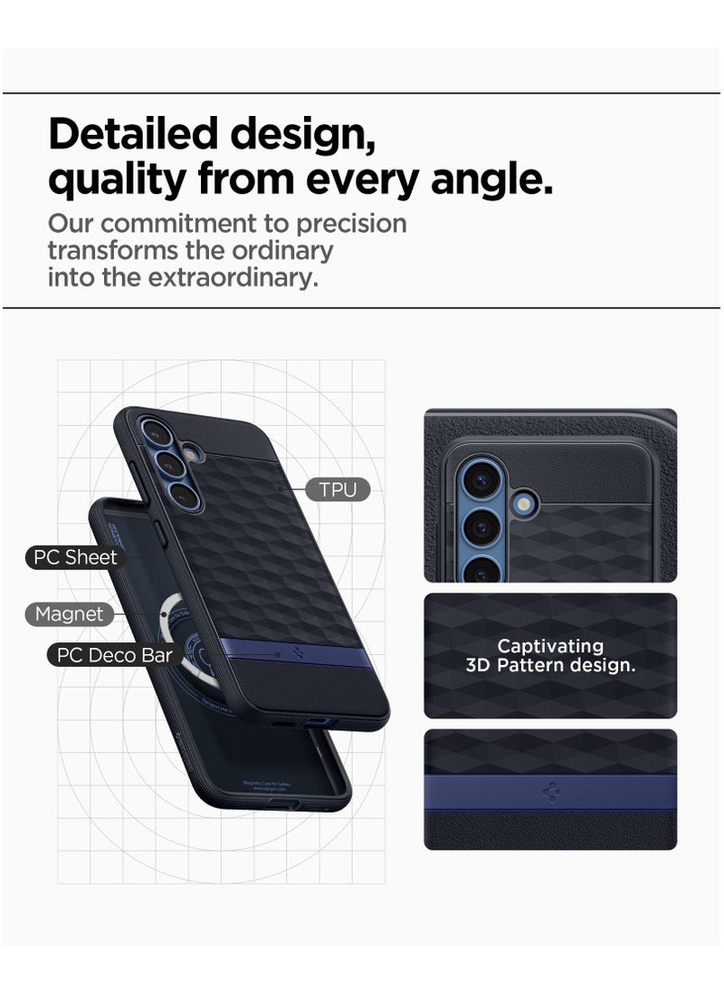Spigen Parallax MagFit for Samsung Galaxy S25 MagSafe Case Cover Mil Grade - Navy Violet  - Image 5